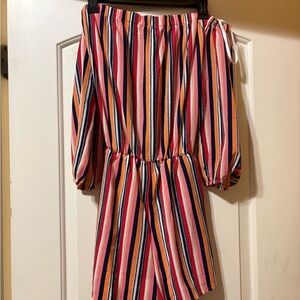 Premier Amour Vibrant Striped Romper